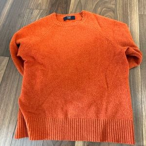 Jcrew wool crew neck sweater orange size small